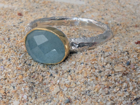 Aquamarine Gwithian ring